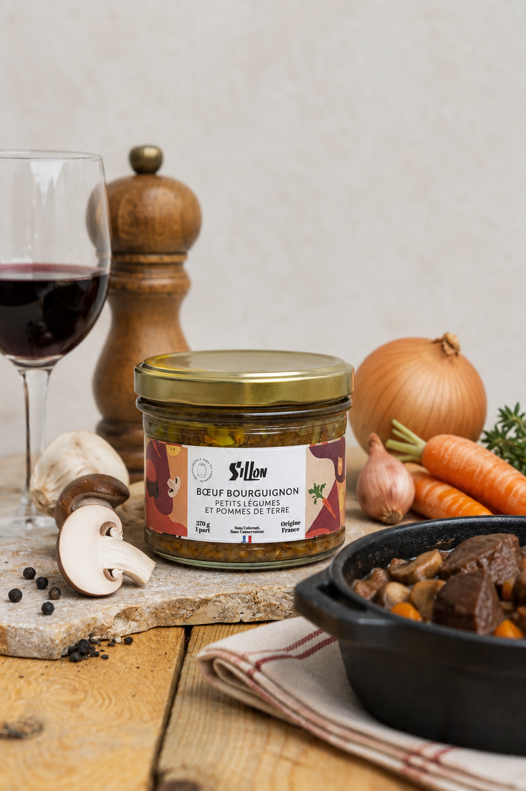 Boeuf Bourguignon, Legumes et Pommes de Terre - 370g