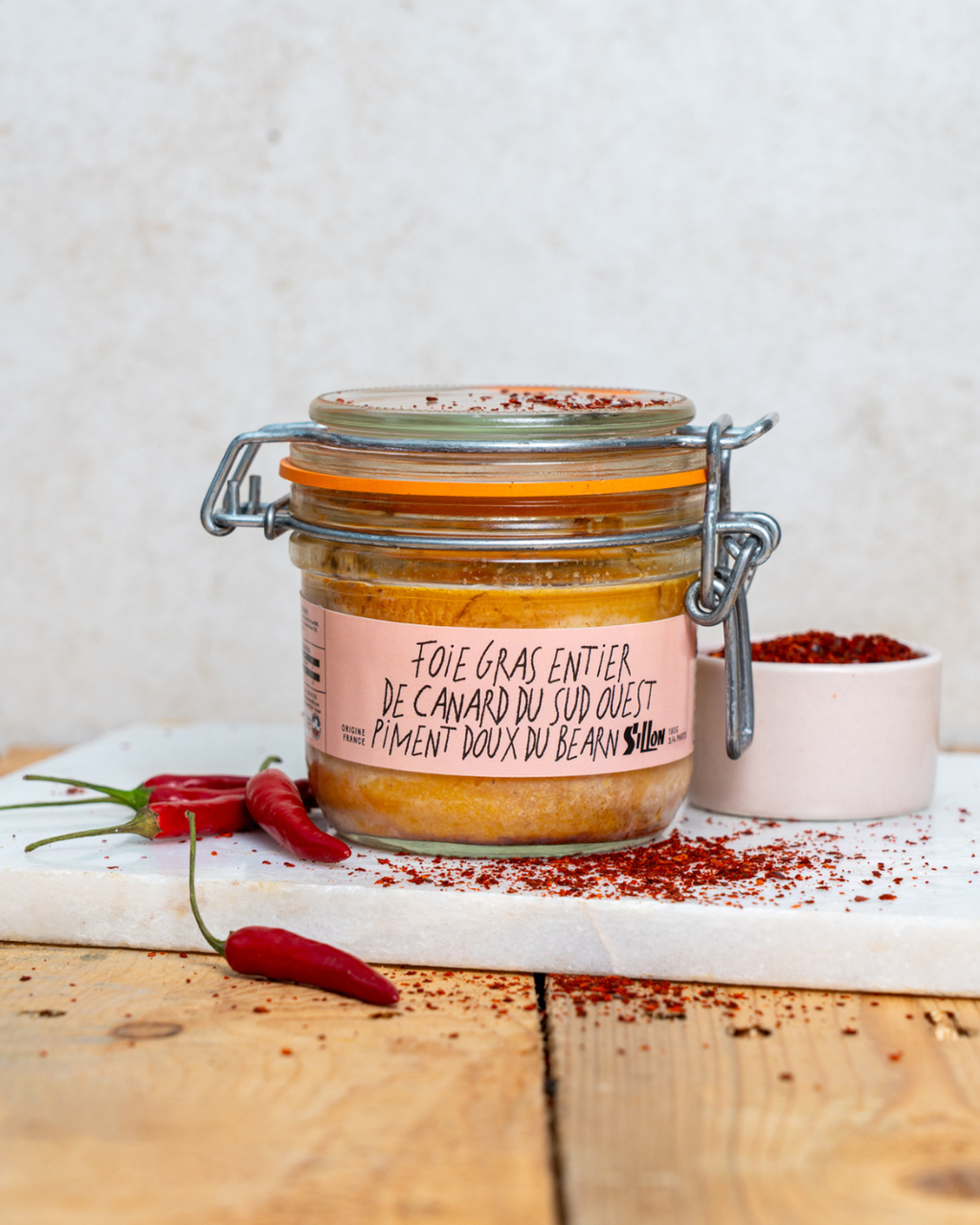 Foie Gras de Canard Entier IGP, Piment Doux fumé du Bearn
