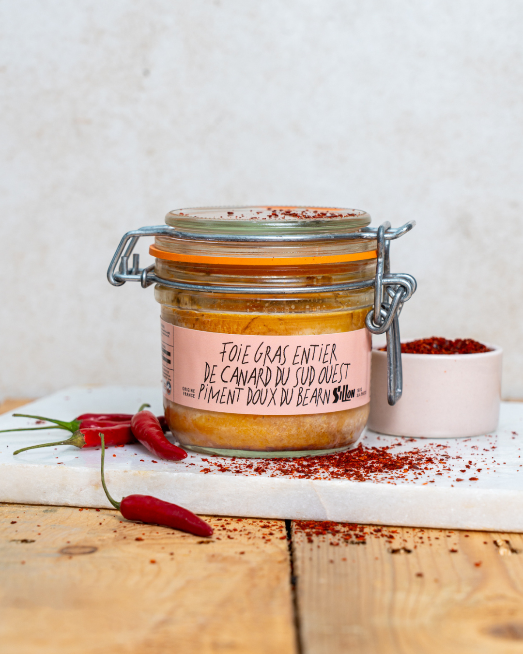 Foie Gras de Canard Entier IGP, Piment Doux fumé du Bearn