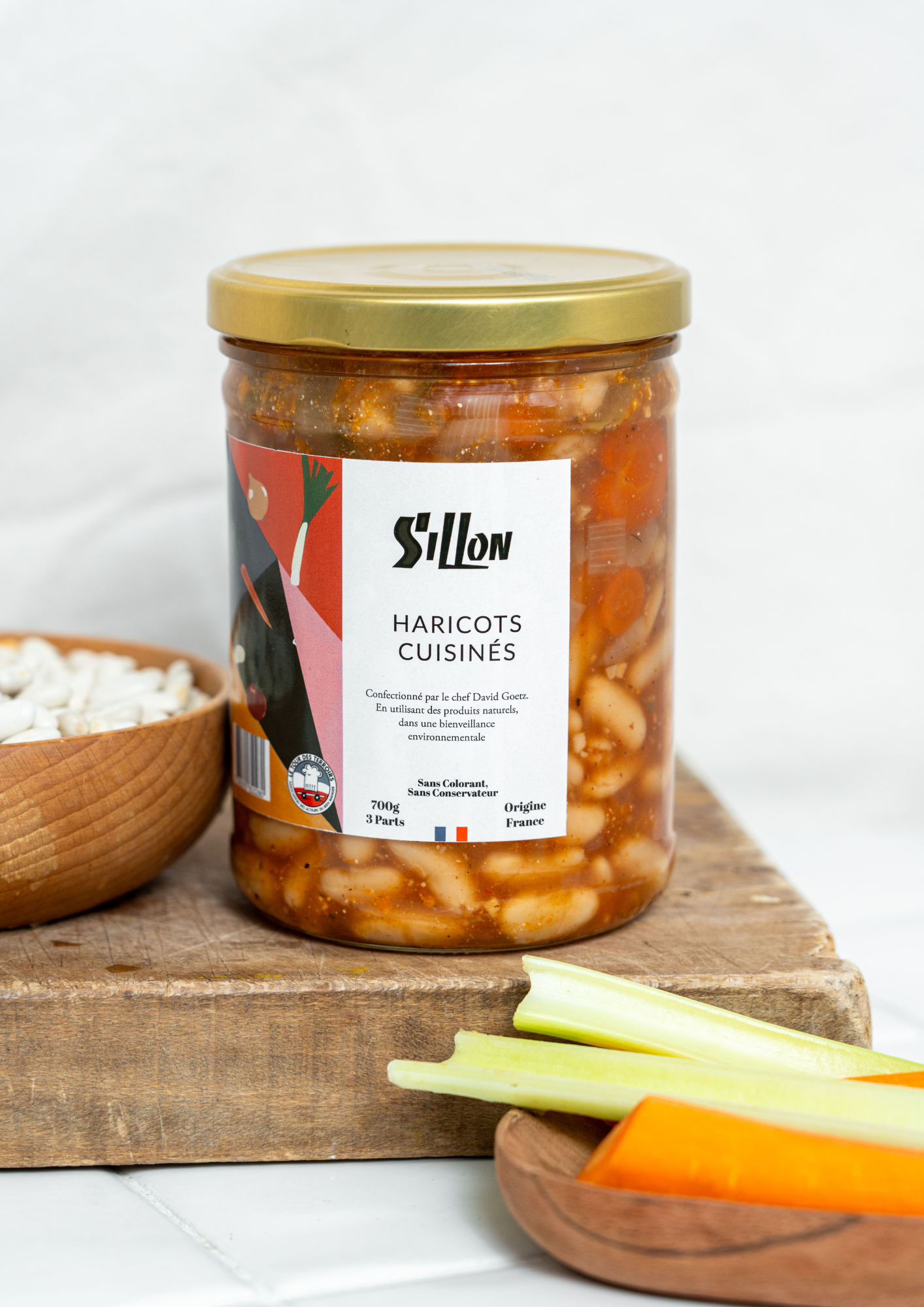 haricots cuisinés en bocal artisanal