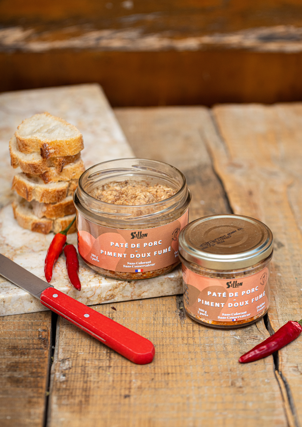 pâté au piment doux fumé du Béarn artisanal en bocal