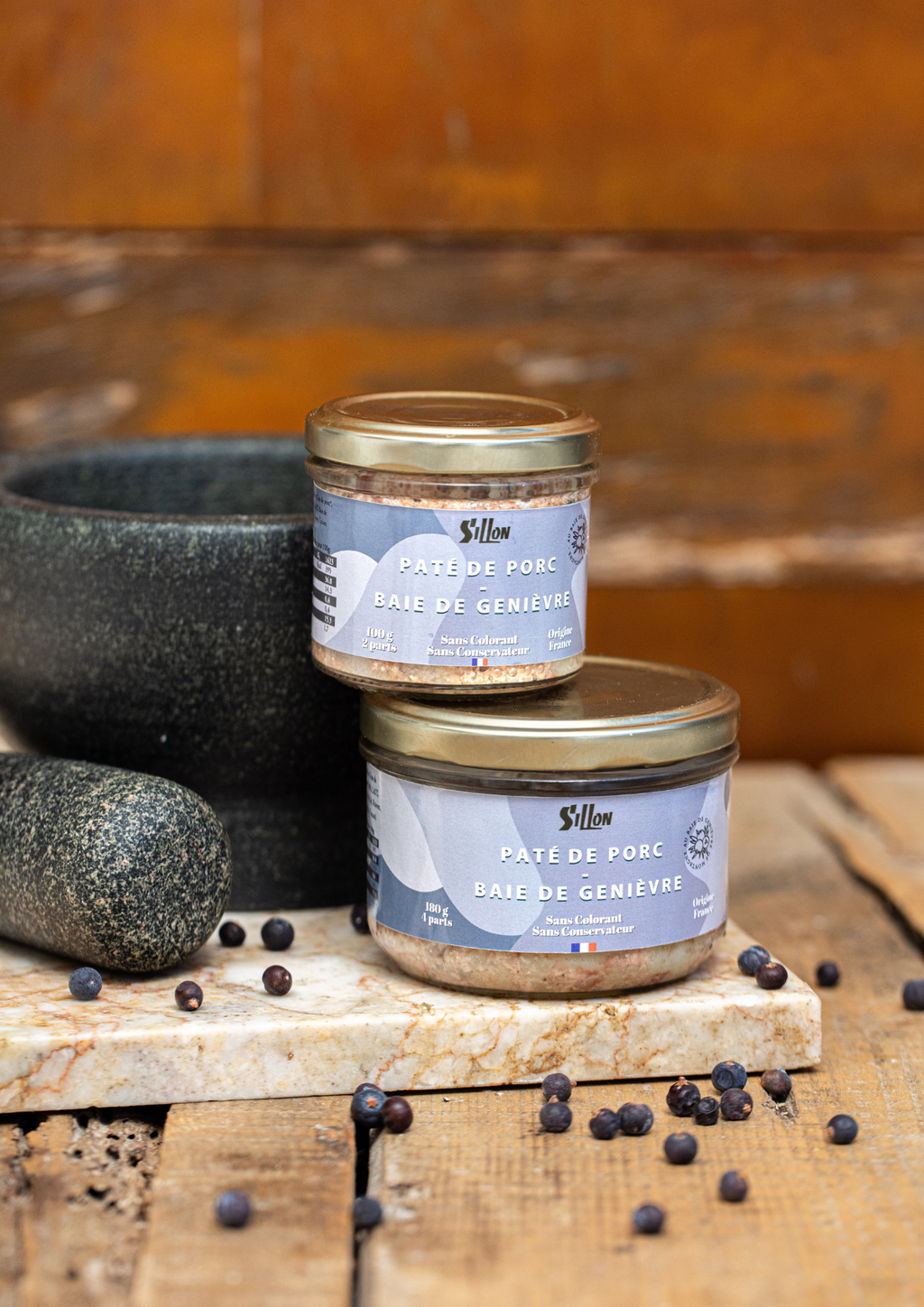 pâté à la baie de genièvre artisanal en bocal