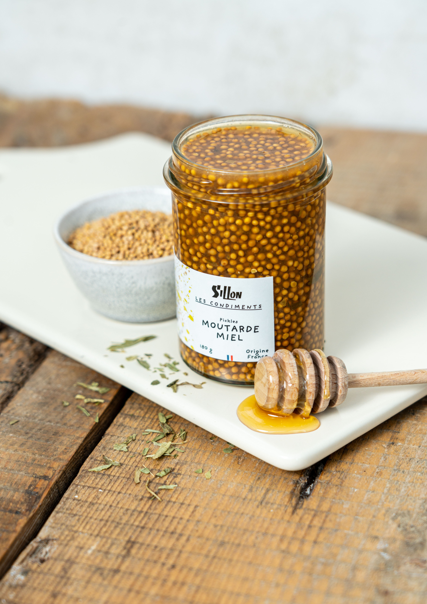 pickles moutarde miel artisanal en bocal