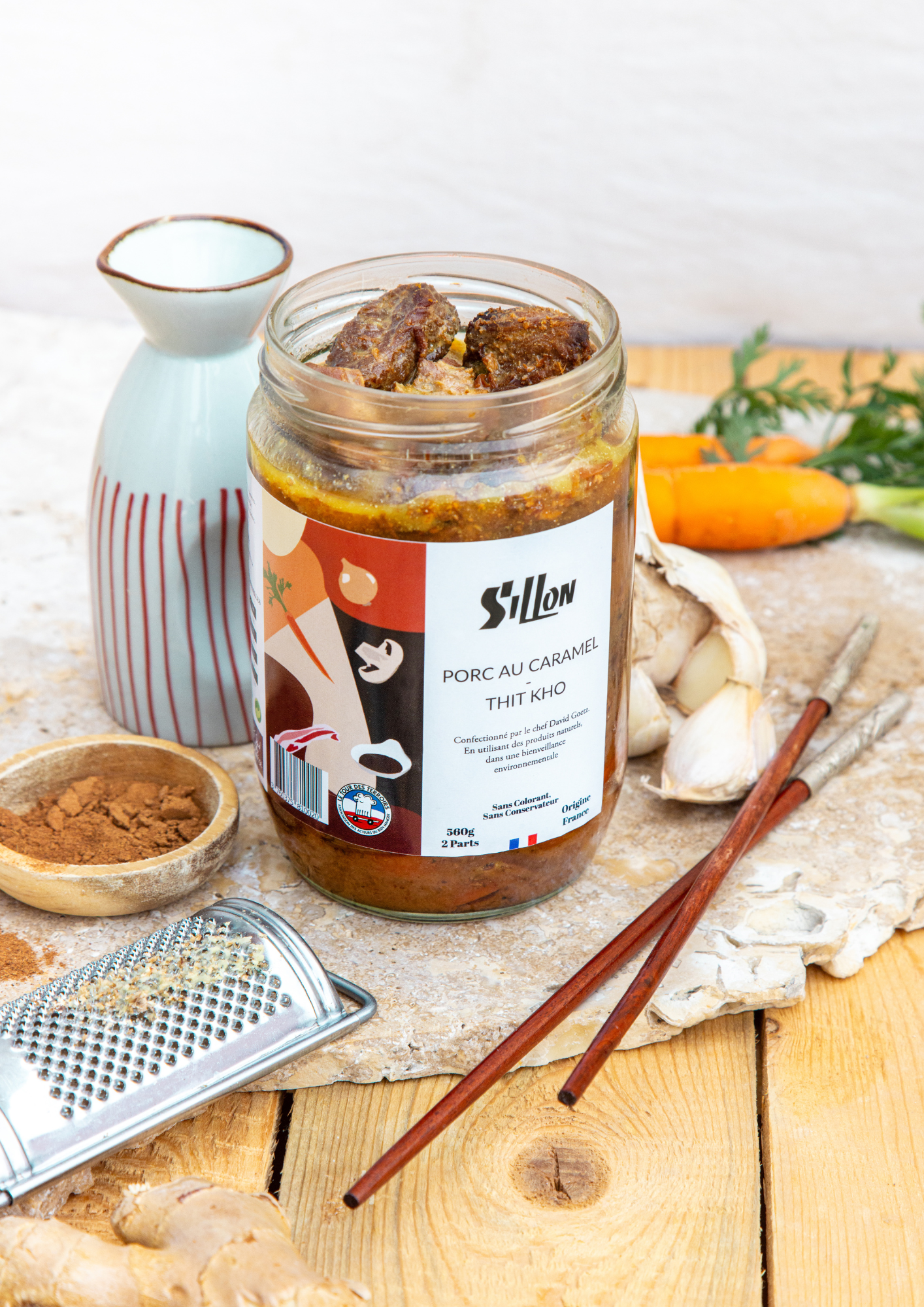 porc au caramel Thit Kho en bocal artisanal